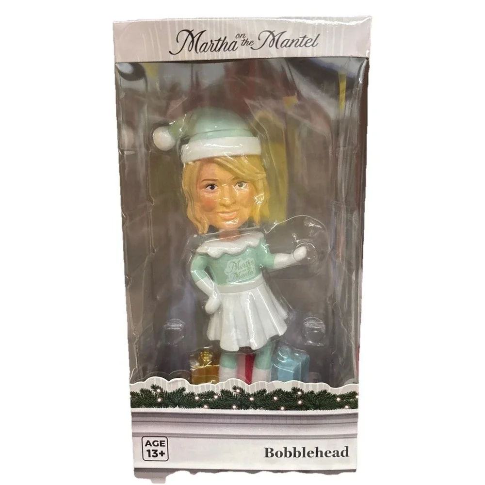 Martha Stewart‎ Holiday Bobblehead Martha On The Mantel Christmas Decor New 2025